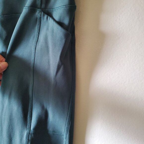 Girlfriend Collective Med Compressive Pocket Leggings Green #4024 - Picture 2 of 8